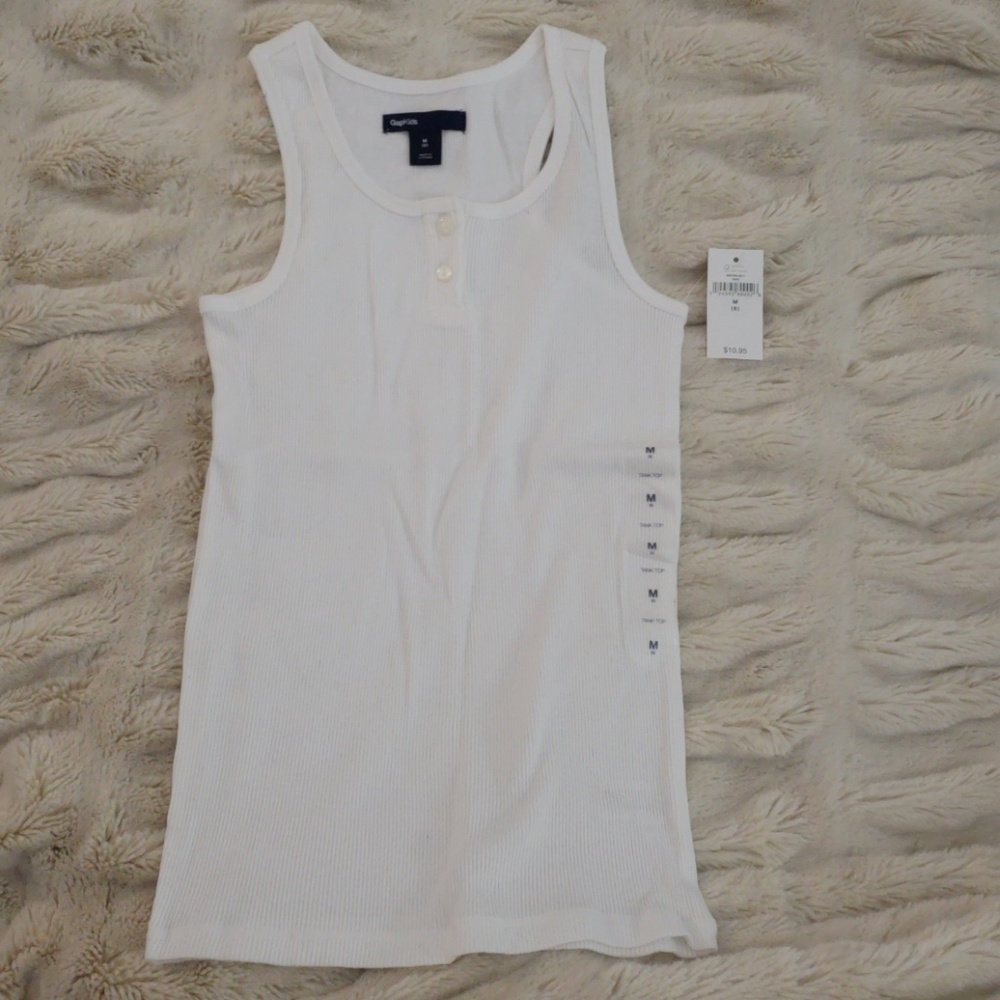 Gap Kids White tank top size medium (8)